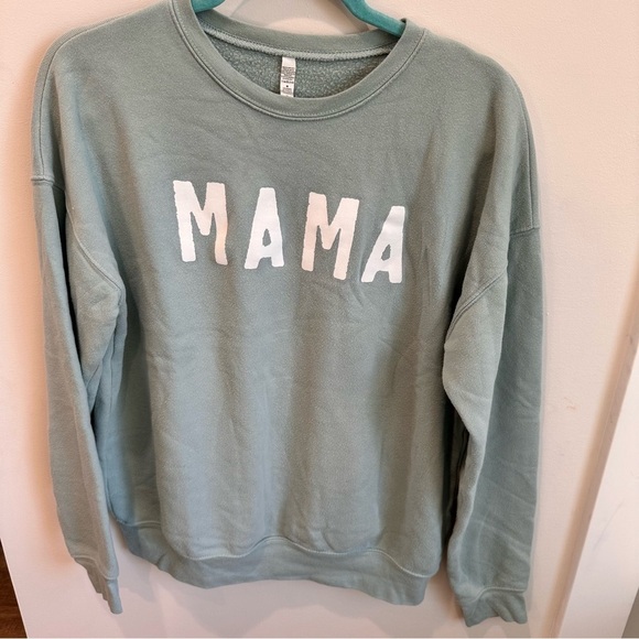 EUC Mama Sweatshirt in a Muted Blue size Medium - Picture 1 of 7